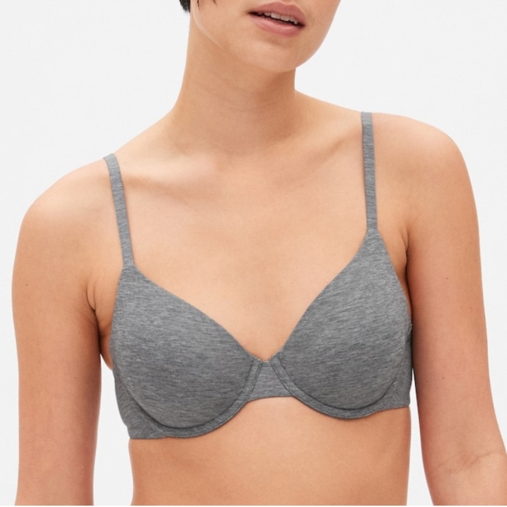 NWT Gap 36B Breathe Favorite Coverage Bra Grey